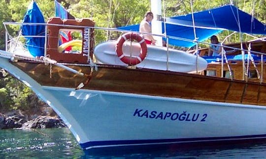 73 ft Classic Gulet Charter for 12 People in Antalya, Turkey