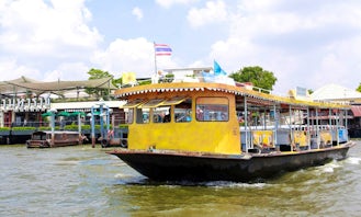 Sightseeing tour on this Yellow Cruiser in Bangkok, Thailand