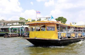 Sightseeing tour on this Yellow Cruiser in Bangkok, Thailand