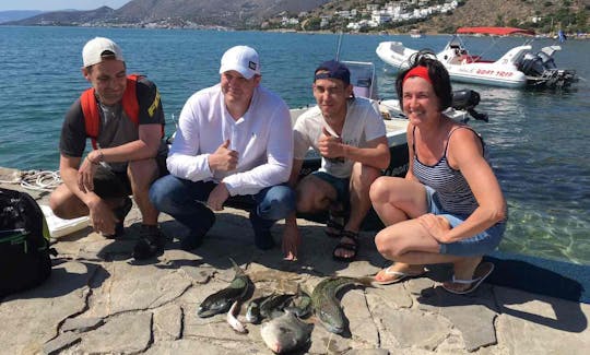 Pesca profunda em Lasithi, Grécia