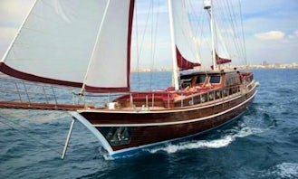 Crewed Charter on 80ft Turkish Gulet in Ibiza, Spain