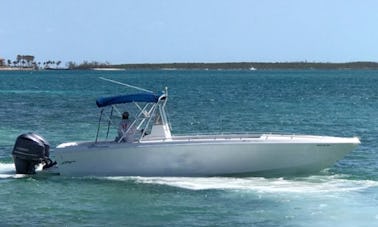 Enjoy Exuma, Bahamas in our Baja Centre Console for up to 10 person