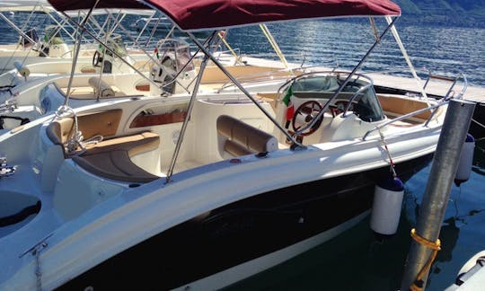 17' Deck Boat Rental for 8 People in Menaggio