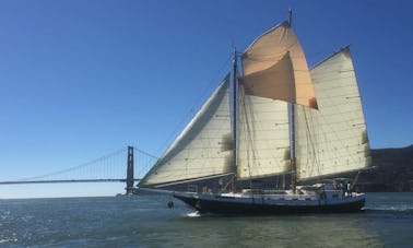 Sailing Charter On 72' Tall Ship  on SF Bay, California- up to 49 passengers
