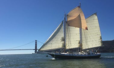 Sailing Charter On 72' Tall Ship on SF Bay, California- up to 49 passengers