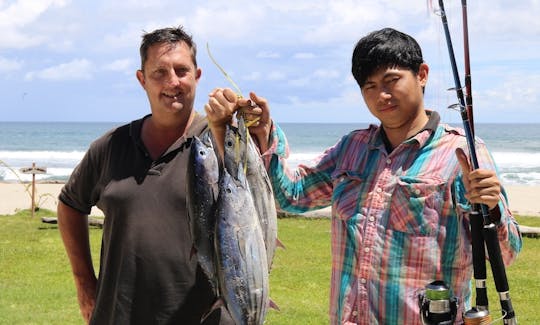 Enjoy Fishing On Jon Boat In Ngambur, Indonesia