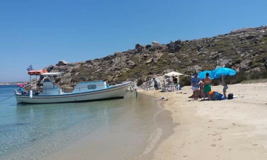 Custom Traditional Wooden Boat Tours to south coast and Tragonisi or Delos Rinia