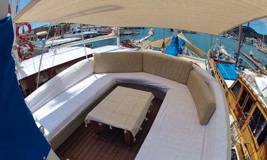Sailing Charter On 56' Traditional Wooden Gulet In Bodrum, Turkey