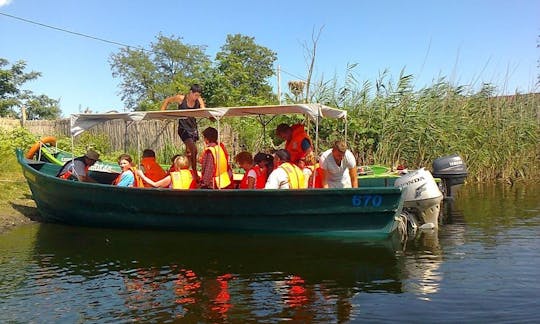 Private Charter on a Dinghy in Tulcea, Romania for 6 people