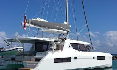 Alquiler de catamarán Leopard 45 Sailing en Cancún #GMB45LEO