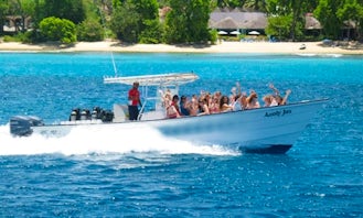 Private Boat Tour On 34ft Calypso Power Boat in Barbados
