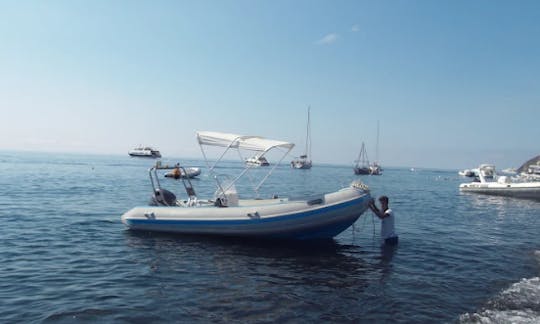 Charter 18' Mistral Rigid Inflatable Boat in Stromboli (Eolie islands), Italy