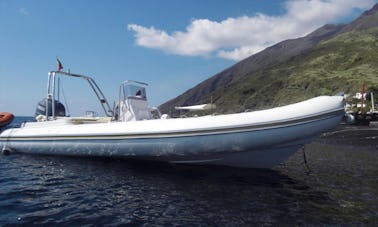 Charter 23' Nadir Rigid Inflatable Boat in Stromboli (Eolie islands), Italy