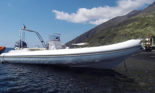 Charter 23' Nadir Rigid Inflatable Boat in Stromboli (Eolie islands), Italy