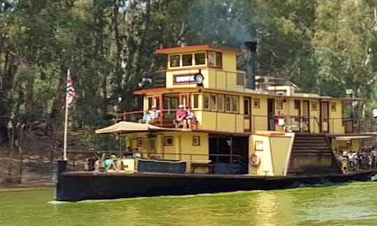 Paddlesteamer Emmylou on Murray River in Echuca, Australia