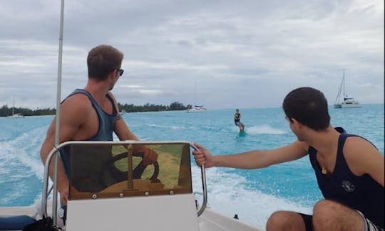 Water Skiing In Vaitape, French Polynesia