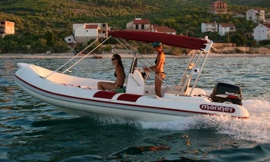Charter 18' Mariner 560 Rigid Inflatable Boat in Betina, Croatia