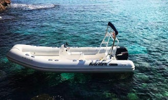 Rent Apex A20 115 hp Rigid Inflatable Boat in Sant Joan de Labritja, Spain