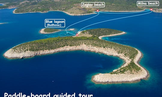 Island Vis, Paddle board guided tour, paddling route