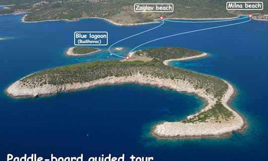 Island Vis, Paddle board guided tour, paddling route