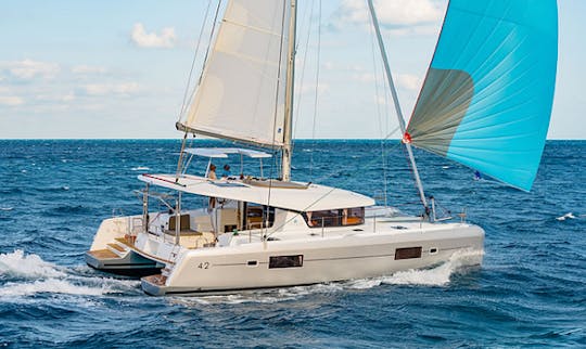 Charter 42' Lagoon Cruising Catamaran in Vathis, Greece