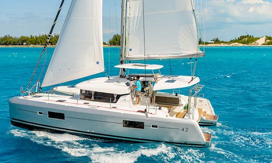 Charter 42' Lagoon Cruising Catamaran in Vathis, Greece