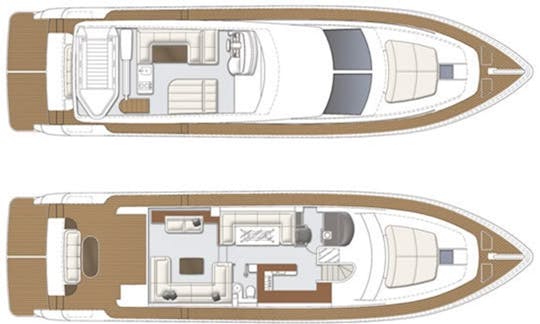 Charter 74' Uniesse Power Mega Yacht in Port dell'Etna - Marina di Riposto