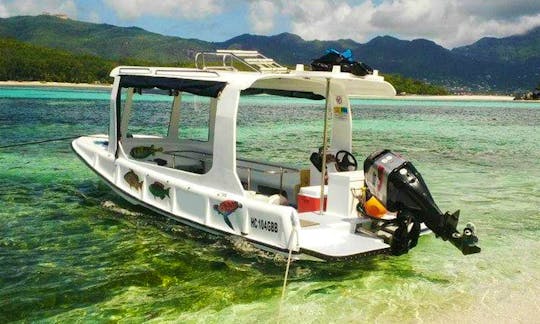 Charter Island Hopper Glass Bottom Boat in Victoria, Seychelles