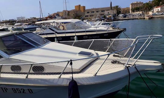 14 Person Covered boat rental in Trapani, Italy