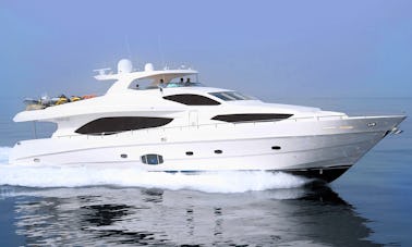 An amazing charter experience of 101' Gulf Craft Power Mega Yacht in Dubai, United Arab Emirates