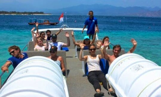 Explore the amazing views views around in Kuta, Bali aboard this elagant speed boat