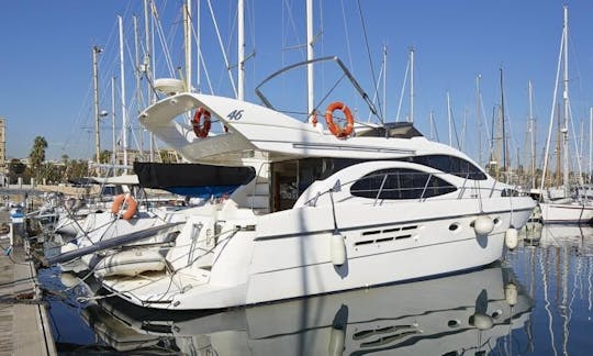 Private Luxury Motor Yacht for tour in Barcelona Equipped with Motion Stabilizer