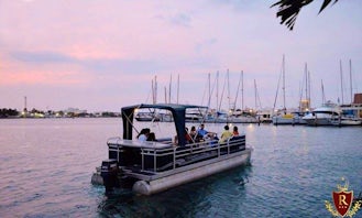 cruising in cartagena in 25 ft pontoon