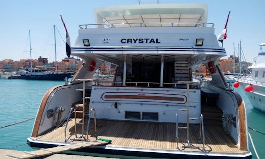 Have an amazing time in Red Sea Governorate, Egypt on "Crystal" Power Mega Yacht