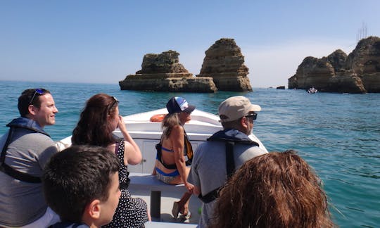 Sightseeing Beautiful Caves Aboard 21ft Private Boat Trips in Lagos, Portugal