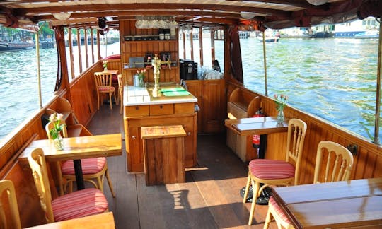 Private "Jean Schmitz" Canal Boat Rental in Amsterdam, Netherlands