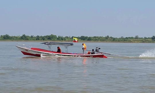 Enjoy Boat Trips in Yangon, Myanmar On 10 Person Boat