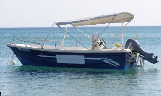 Rent a Center Console in Potokaki beach Samos island, Greece