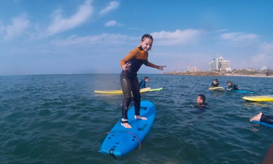 Surfing with Instructor Assaf in Herzliya, Israel