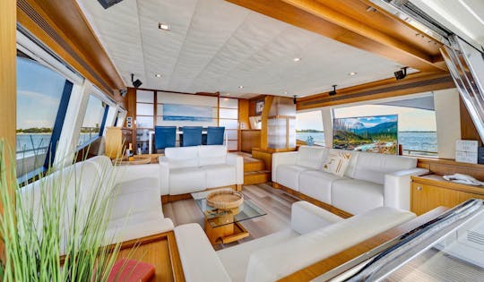 79ft Ferretti Yacht | Includes 4 Suites 4 Bathrooms Jet Skis Water Toys Jacuzzi