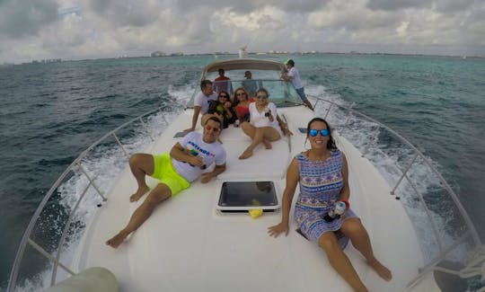 Luxury Private Yacht tours Cancun to Isla Mujeres  15 Pax Snorkeling &Fishing