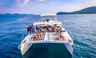 Charter this beautiful "Dragon" Cruising Catamaran to discover the beauty of Chon Buri, Thailand