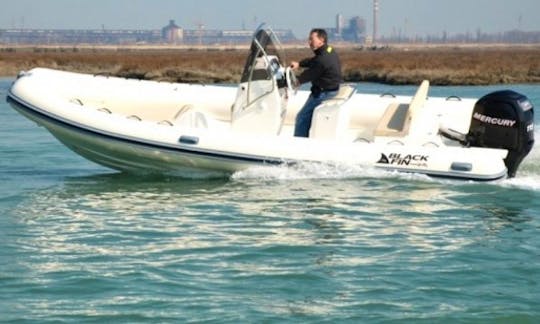 Experience the thirll of water in Milazzo, Sicilia aboard this Blackfin CI 630 RIB