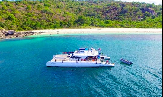 The perfect way for cruising in Chon Buri, Thailand on "White Swan" Catamaran