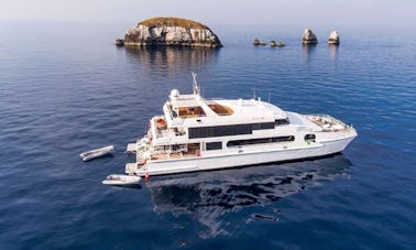 Charter this astonishing 118' Solitude Adventurer Power Catamaran to explore Indonesia