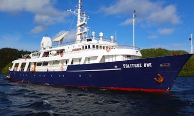 Beautiful Solitude One Power Mega Yacht to discover the beauty of the Islands in Indonesia