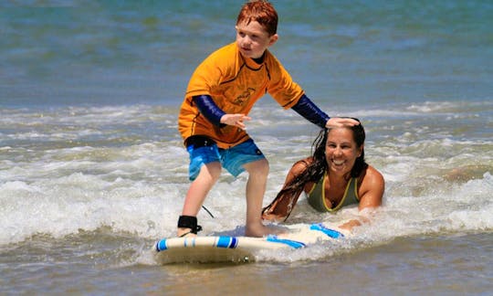 Beginner Surf Lesson Coach Maria.