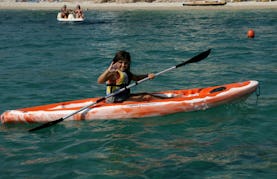 Fun experience of canoeing in Pefkari, Thassos