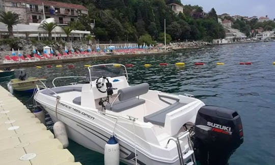 Charter boat for sea trips in Herceg Novi, Montenegro