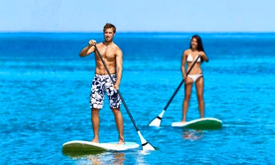 Exciting Stand Up Paddleboarding Lesson in Sdot Yam, Israel
